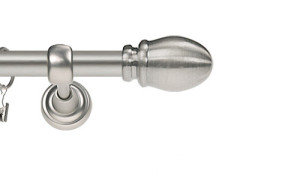 Karnisze Metalowe Rzymskie pojedynczy 19mm Owal chrom mat