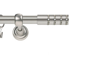 Karnisze Metalowe Rzymskie pojedynczy 19mm Rosetti Crystal chrom mat