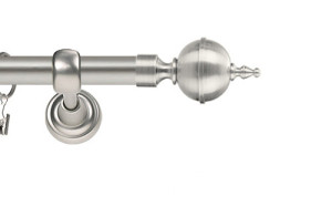 Karnisze Metalowe Rzymskie pojedynczy 19mm Roxy chrom mat