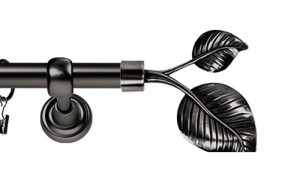 Karnisze Metalowe Rzymskie pojedynczy 19mm Sorento antracyt