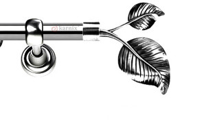 Karnisze Metalowe Rzymskie pojedynczy 19mm Sorento INOX