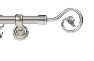 Karnisze Metalowe Rzymskie pojedynczy 19mm Spiralka chrom mat