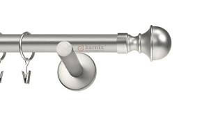 Karnisze nowoczesne NEO na wymiar pojedynczy 19mm Bella chrom mat