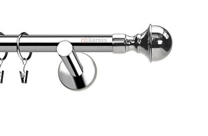 Karnisze nowoczesne NEO na wymiar pojedynczy 19mm Bella INOX