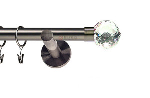 Karnisze nowoczesne NEO na wymiar pojedynczy 19mm Beluna Crystal antracyt