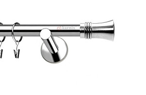 Karnisze nowoczesne NEO na wymiar pojedynczy 19mm Capri INOX