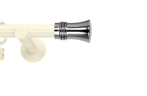 Karnisze nowoczesne NEO na wymiar pojedynczy 19mm Capri ivory (kość słoniowa)