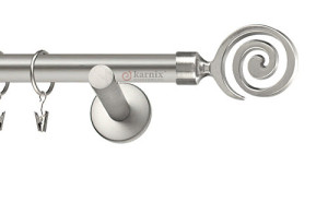 Karnisze nowoczesne NEO na wymiar pojedynczy 19mm Cento chrom mat