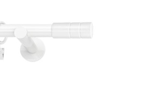 Karnisze nowoczesne NEO na wymiar pojedynczy 19mm Cylinder biały