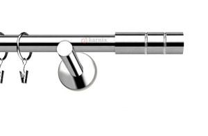 Karnisze nowoczesne NEO na wymiar pojedynczy 19mm Cylinder INOX