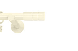 Karnisze nowoczesne NEO na wymiar pojedynczy 19mm Cylinder ivory (kość słoniowa)