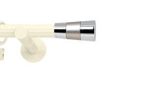 Karnisze nowoczesne NEO na wymiar pojedynczy 19mm Doris ivory (kość słoniowa)