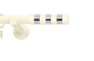 Karnisze nowoczesne NEO na wymiar pojedynczy 19mm Etiuda ivory (kość słoniowa)