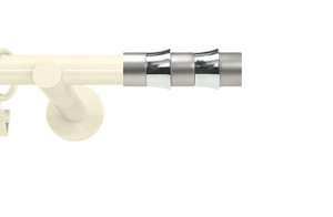 Karnisze nowoczesne NEO na wymiar pojedynczy 19mm Fresno ivory (kość słoniowa)