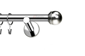 Karnisze nowoczesne NEO na wymiar pojedynczy 19mm Gałka Max INOX