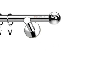 Karnisze nowoczesne NEO na wymiar pojedynczy 19mm Kula INOX
