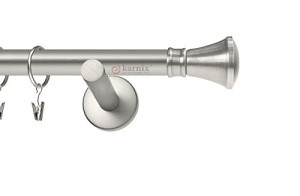 Karnisze nowoczesne NEO na wymiar pojedynczy 19mm Liberty chrom mat