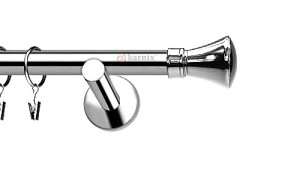 Karnisze nowoczesne NEO na wymiar pojedynczy 19mm Liberty INOX
