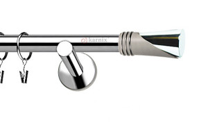 Karnisze nowoczesne NEO na wymiar pojedynczy 19mm Loca INOX