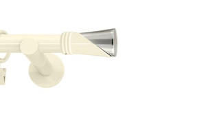 Karnisze nowoczesne NEO na wymiar pojedynczy 19mm Loca ivory (kość słoniowa)