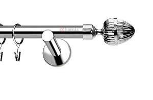 Karnisze nowoczesne NEO na wymiar pojedynczy 19mm Milano INOX