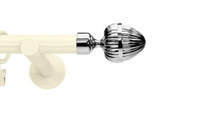 Karnisze nowoczesne NEO na wymiar pojedynczy 19mm Milano ivory (kość słoniowa)