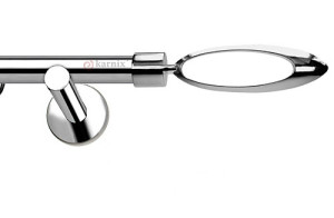 Karnisze nowoczesne NEO na wymiar pojedynczy 19mm Mirella INOX