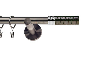 Karnisze nowoczesne NEO na wymiar pojedynczy 19mm Optima antracyt