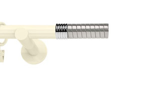 Karnisze nowoczesne NEO na wymiar pojedynczy 19mm Optima ivory (kość słoniowa)
