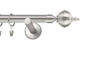 Karnisze nowoczesne NEO na wymiar pojedynczy 19mm Roxy chrom mat