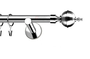 Karnisze nowoczesne NEO na wymiar pojedynczy 19mm Roxy INOX