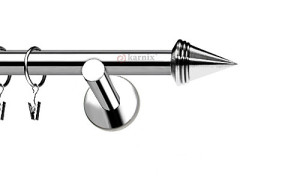 Karnisze nowoczesne NEO na wymiar pojedynczy 19mm Stożek INOX