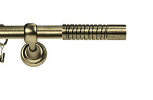 Karnisz Metalowy Rzymski pojedynczy 16mm Calabria antyk mosiądz