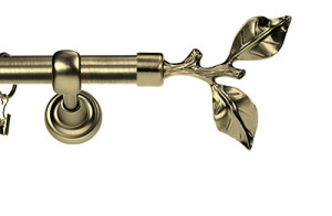 Karnisz Metalowy Rzymski pojedynczy 16mm Gałązka antyk mosiądz