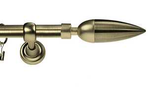 Karnisz Metalowy Rzymski pojedynczy 16mm Kazur antyk mosiądz