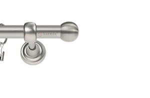 Karnisz Metalowy Rzymski pojedynczy 16mm Kula chrom mat