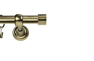 Karnisz Metalowy Rzymski pojedynczy 16mm Luna antyk mosiądz