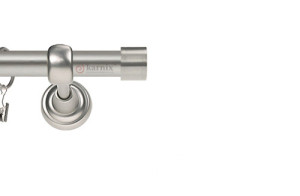 Karnisz Metalowy Rzymski pojedynczy 16mm Luna chrom mat