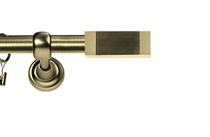 Karnisz Metalowy Rzymski pojedynczy 16mm Salerno antyk mosiądz