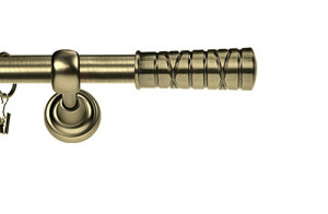 Karnisz Metalowy Rzymski pojedynczy 16mm Torino antyk mosiądz