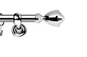 Karnisze Metalowe Rzymskie pojedynczy 25mm Avanti INOX