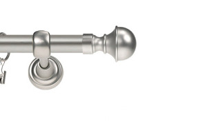 Karnisze Metalowe Rzymskie pojedynczy 25mm Bella chrom mat