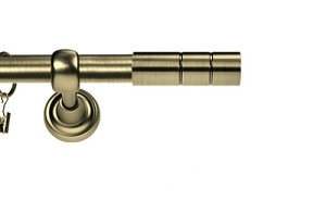 Karnisze Metalowe Rzymskie pojedynczy 25mm Cylinder antyk mosiądz