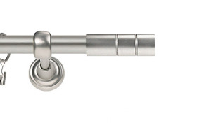 Karnisze Metalowe Rzymskie pojedynczy 25mm Cylinder chrom mat