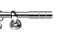 Karnisze Metalowe Rzymskie pojedynczy 25mm Cylinder INOX