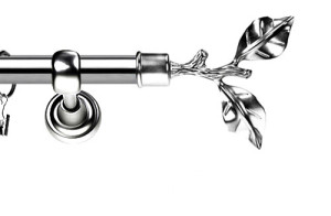 Karnisze Metalowe Rzymskie pojedynczy 25mm Gałązka INOX