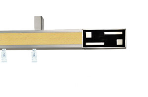 Karnisze apartamentowe sufitowe aveno pojedynczy 31x13mm Aster Chrom mat - buk