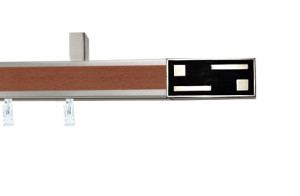 Karnisze apartamentowe sufitowe aveno pojedynczy 31x13mm Aster Chrom mat - calvados