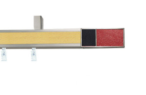 Karnisze apartamentowe sufitowe aveno pojedynczy 31x13mm Croco R/B Chrom mat - buk