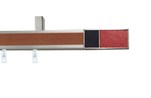 Karnisze apartamentowe sufitowe aveno pojedynczy 31x13mm Croco R/B Chrom mat - calvados